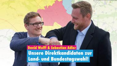 David Wulf und Sebastian Adler mit einem Faustcheck